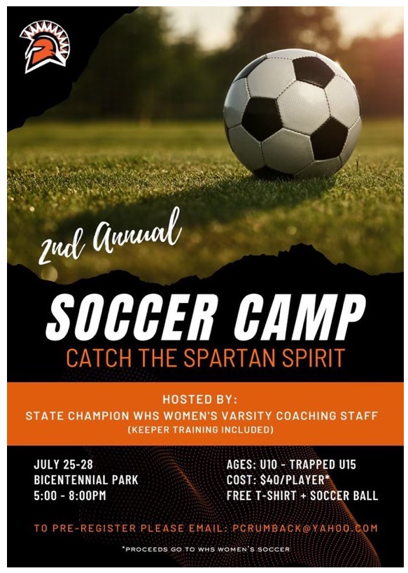 2nd Annual Soccer Camp flyer